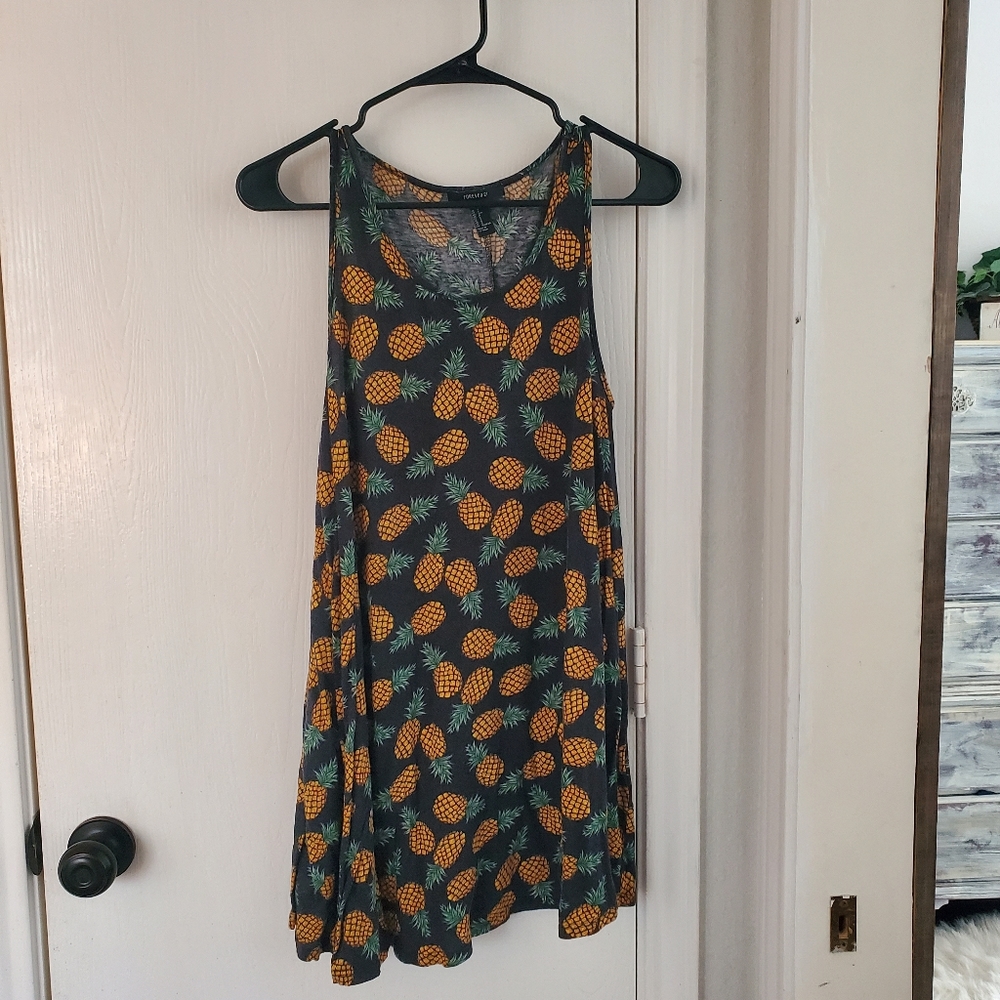 Forever 21 Black Pineapple Dress Small